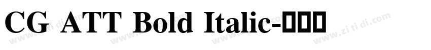 CG ATT Bold Italic字体转换